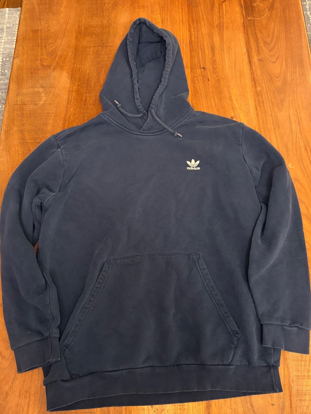 adidas Navy Trefoil Pullover Hoodie